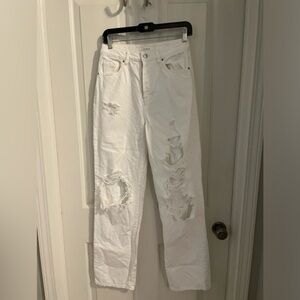 Pacsun 90s boyfriend white ripped Jean size 27